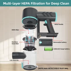 OSMOND 160W 12KPa Akku Handstaubsauger 3in1 Staubsauger Beutellos Kabellos 18 OSMOND 160W 12KPa Akku Handstaubsauger 3in1 Staubsauger Beutellos Kabellos -Philips Haushaltsgeräte Verkaufsgeschäft 742cfb9588c31e4743b1630e25ec14e4