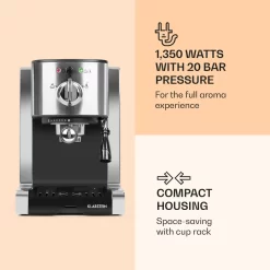 Passionata 20 Espressomaschine 20 Bar 6 Tassen 1,25 Liter Milchschaum -Philips Haushaltsgeräte Verkaufsgeschäft 76525683e585650149a703936baa2b6f