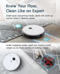 Yeedi Vac Hybrid Saugroboter Mit Absaugstation, 2500Pa Saugstärke Mit Wischfunktion, Teppicherkennung, Raumkarte, Sperrzone, 7,7 Cm Ultradünn -Philips Haushaltsgeräte Verkaufsgeschäft 7b06d7b4978d55e59c0f7f314912358a