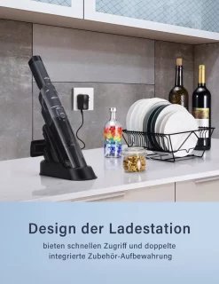 DAYNEE® Handstaubsauger Akku, Kabellos, Beutellos, Akkusauger,Auto Staubsauger,Handsauger, 16000Pa Akku Staubsauger Mit Ladestation, Bis Zu 25 Minuten Laufzeit, Inkl. 3 Waschbarer HEPA-Filter Für Auto, Tierhaare, Zuhause, Küche -Philips Haushaltsgeräte Verkaufsgeschäft 7e12e8827adb2931378fce1fbe885803