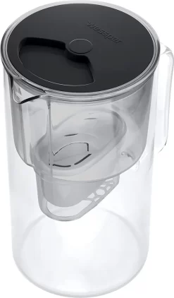 Wessper Wasserfilterkanne Aus Glas 2.5 L Kompatibel Mit Brita-Wasserfilterkartuschen, Inklusive 1 Wasserfilter-Kartusche, Reduziert Kalk Und Chlor, Schwarz -Philips Haushaltsgeräte Verkaufsgeschäft 7f64316a37acda5022d33d771c41fb73