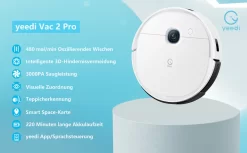 Yeedi Vac 2 Pro Saugroboter Mit Wischfunktion, Oszillation-Wischfunktion, 3D-Hindernisvermeiden, 3000 Pa, 240 Min, Intelligente Optische Kartierung, Kompatibel Mit Absaugstation (einzeln Zu Kaufen) -Philips Haushaltsgeräte Verkaufsgeschäft 808d5fd4cc04c08fda1b6e8431b353c9 1