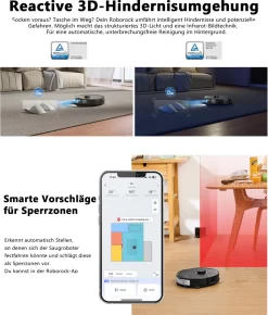 Roborock S8 Staubsauger Roboter 6000Pa Mit DuoRoller-Bürste VibraRise Wischen 3D-Mapping 3D-Strukturiertes Licht LiDAR Kindersicherung APP Control Saugroboter (Schwarz) (Upgrade S7) -Philips Haushaltsgeräte Verkaufsgeschäft 820c5538595f731f27d024e1152e9dc3