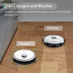 2022 SmartAI S9 Saugroboter Staubsauger Robot Wischroboter Automatisch APP Fernbedienung 4000PA Roboterstaubsauger Vacuum Reinigung Weiß -Philips Haushaltsgeräte Verkaufsgeschäft 82e93980c797b44cfbfa31e56205ac20