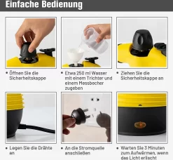 COSTWAY Handdampfreiniger Inkl. 9 Zubehörteil 3 Bar/350ml/1050W/3-5min Aufheizzeit Dampfreiniger Handgerät Gelb -Philips Haushaltsgeräte Verkaufsgeschäft 8c11b40dcaedc0d1c8f467b94e04eb94