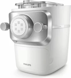 Philips Pasta Machine HR2660/00, 200W, 100% Automatisch, 450 G In 18 Min, 6 Pasta -Discs, Einfache Reinigung, Rezeptbuch
