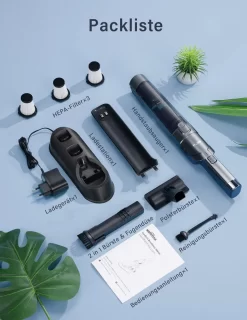 DAYNEE® Handstaubsauger Akku, Kabellos, Beutellos, Akkusauger,Auto Staubsauger,Handsauger, 16000Pa Akku Staubsauger Mit Ladestation, Bis Zu 25 Minuten Laufzeit, Inkl. 3 Waschbarer HEPA-Filter Für Auto, Tierhaare, Zuhause, Küche -Philips Haushaltsgeräte Verkaufsgeschäft 8d2253fed72558e0206d68e916276d70