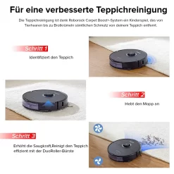 Roborock S8 Staubsauger Roboter Saugroboter 6000 Pa DuoRoller-Bürste VibraRise Wischen 3D-Mapping Reactive 3D-Hindernisumgehung (Schwarz) Mit 2pcs Mopp -Philips Haushaltsgeräte Verkaufsgeschäft 8d31793235e4f1708e5a29107a8a42e9
