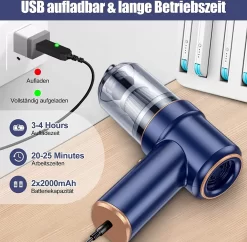 Kabelloser Handstaubsauger Für Auto,Handstaubsauger Akku Stark Mit LED Taschenlampe,Nass Trocken Wiederaufladbar 120W Kabellos Handsauger Für Tastatursauger,PC,Haus,Bürogeräte -Philips Haushaltsgeräte Verkaufsgeschäft 8dedae1a6aab7f9d310b4b34a9f04ef9