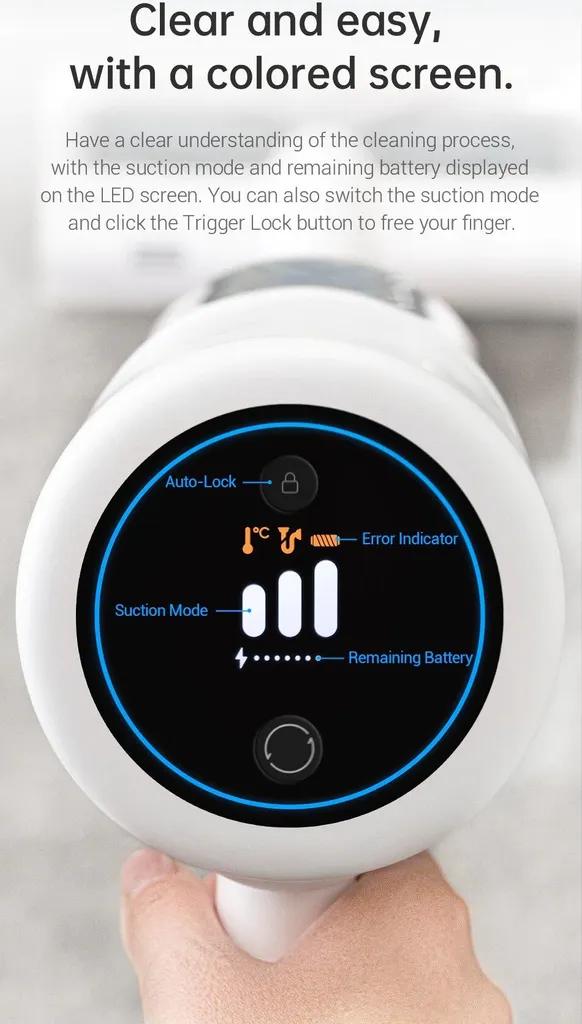 Dreame P10 Kabelloser Handstaubsauger - 22000Pa - 60min Autonomie - 120k RPM 8 Dreame P10 Kabelloser Handstaubsauger - 22000Pa - 60min Autonomie - 120k RPM – Bild 8