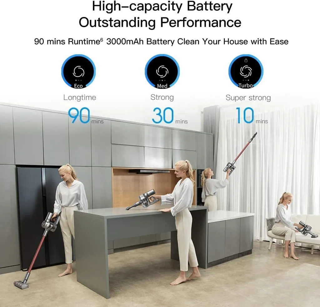 Dreame V11 Handstaubsauger Kabelloser Staubsauger Sperrknopf 450W 25KPa Farbbildschirm EU Version 19 Dreame V11 Handstaubsauger Kabelloser Staubsauger Sperrknopf 450W 25KPa Farbbildschirm EU Version – Bild 19