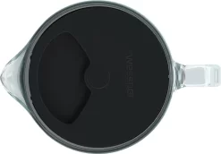 Wessper Wasserfilterkanne Aus Glas 2.5 L Kompatibel Mit Brita-Wasserfilterkartuschen, Inklusive 1 Wasserfilter-Kartusche, Reduziert Kalk Und Chlor, Schwarz -Philips Haushaltsgeräte Verkaufsgeschäft 94a0eb02ff26538b74e3253ac6133261