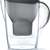 Brita Fill & Enjoy Starterpaket Marella Cool, Gesamtvolumen 2,4 L (gefiltertes Wasser 1,4 L), Incl. 3 Kartuschen MAXTRA+ , Farbe Anthrazit