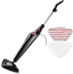 Vileda 168933 Steam PLUS Dampfreiniger Mit Mikrofaserbezug Plus PowerPad, Entfernt Bis Zu 99,9% Bakterien, Ohne Chemie, 3 Dampfeinstellungen, ECO-Verpackung