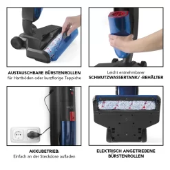 MAXXMEE Multi-Bodenreiniger 3in1 - Schwarz/blau Bodenreiniger 3in1 Hartbodenreiniger Saugen Wischen Teppichreiniger Kabellos -Philips Haushaltsgeräte Verkaufsgeschäft 9a33d7c5d8a1fe5f2b45be2eac5f6a84