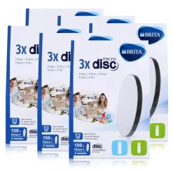 BRITA MicroDisc Wasserfilter 3stk. - Aktivkohle Aus Kokosnussschalen (6er Pack)