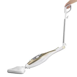 CLEANmaxx Dampfbesen - Mit Knickgelenk - Gold/weiß Dampfreiniger Steam Hygiene Fliesen Küche Bad Reinigung -Philips Haushaltsgeräte Verkaufsgeschäft 9a82a29cd9f2095e7992f776642a336d