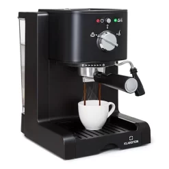 Klarstein Passionata 20 - Espressomaschine, Espresso-Automat, Kaffee-Maschine, 1350 Watt, 1,25 Liter, Automatischer Druckablass, Inkl. Milchschaum Düse Für Zubereitung Von Cappuccino, Schwarz