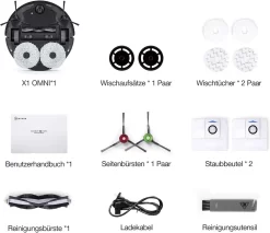 Ecovacs Deebot X1 Omni Saugroboter Wischfunktion Kamera 4 Reinigungsstufen 0,4 L -Philips Haushaltsgeräte Verkaufsgeschäft 9bb801c95b7f94cdfa916e1be4ac85fe