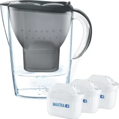 Brita Fill & Enjoy Starterpaket Marella Cool, Gesamtvolumen 2,4 L (gefiltertes Wasser 1,4 L), Incl. 3 Kartuschen MAXTRA+ , Farbe Anthrazit -Philips Haushaltsgeräte Verkaufsgeschäft 9d677590c956fba0c82bbcda97848bea