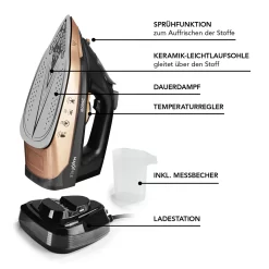 MAXXMEE Dampfbügeleisen - Mit Tropfstopp-, Antikalk- Und Selbstreinigungsfunktion Dampfbügeleisen Bügeleisen Kabellos Antikalk Selbstreinigung Tropfstop Keramik -Philips Haushaltsgeräte Verkaufsgeschäft 9f34d17901637d5721a0e0df5f734d89