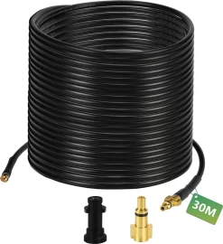 Wolketon 30m Rohrreinigungsschlauch Rohrreiniger Set Für Kärcher Kränzle K2 - K7 Hochdruckreiniger