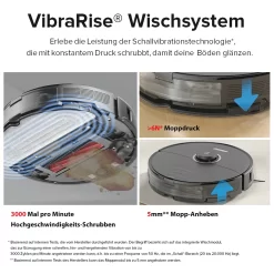 Roborock S8 Staubsauger Roboter Saugroboter 6000 Pa DuoRoller-Bürste VibraRise Wischen 3D-Mapping Reactive 3D-Hindernisumgehung (Schwarz) Mit 2pcs Mopp -Philips Haushaltsgeräte Verkaufsgeschäft a0e28c7a47e7d4acfad77b793be78736
