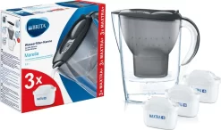 Brita Fill & Enjoy Starterpaket Marella Cool, Gesamtvolumen 2,4 L (gefiltertes Wasser 1,4 L), Incl. 3 Kartuschen MAXTRA+ , Farbe Anthrazit -Philips Haushaltsgeräte Verkaufsgeschäft a78f50af79f713a85dfe4c63acd12c6f