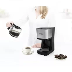 Princess Filterkaffeemaschine Compact 8 600 W 0,75 L Schwarz Und Silber