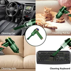 Auto Staubsauger, Rikimxin Handstaubsauger 9000Pa Starke Power Sauger Tragbarer Mini Autostaubsauger Kabellos Wiederaufladbar Staubsauger Mit LED-Licht 90° Rotation Vakuum ,Green 17 Auto Staubsauger, Rikimxin Handstaubsauger 9000Pa Starke Power Sauger Tragbarer Mini Autostaubsauger Kabellos Wiederaufladbar Staubsauger Mit LED-Licht 90° Rotation Vakuum ,Green -Philips Haushaltsgeräte Verkaufsgeschäft aad6e4daa3daa1f7c050652bb65a8156