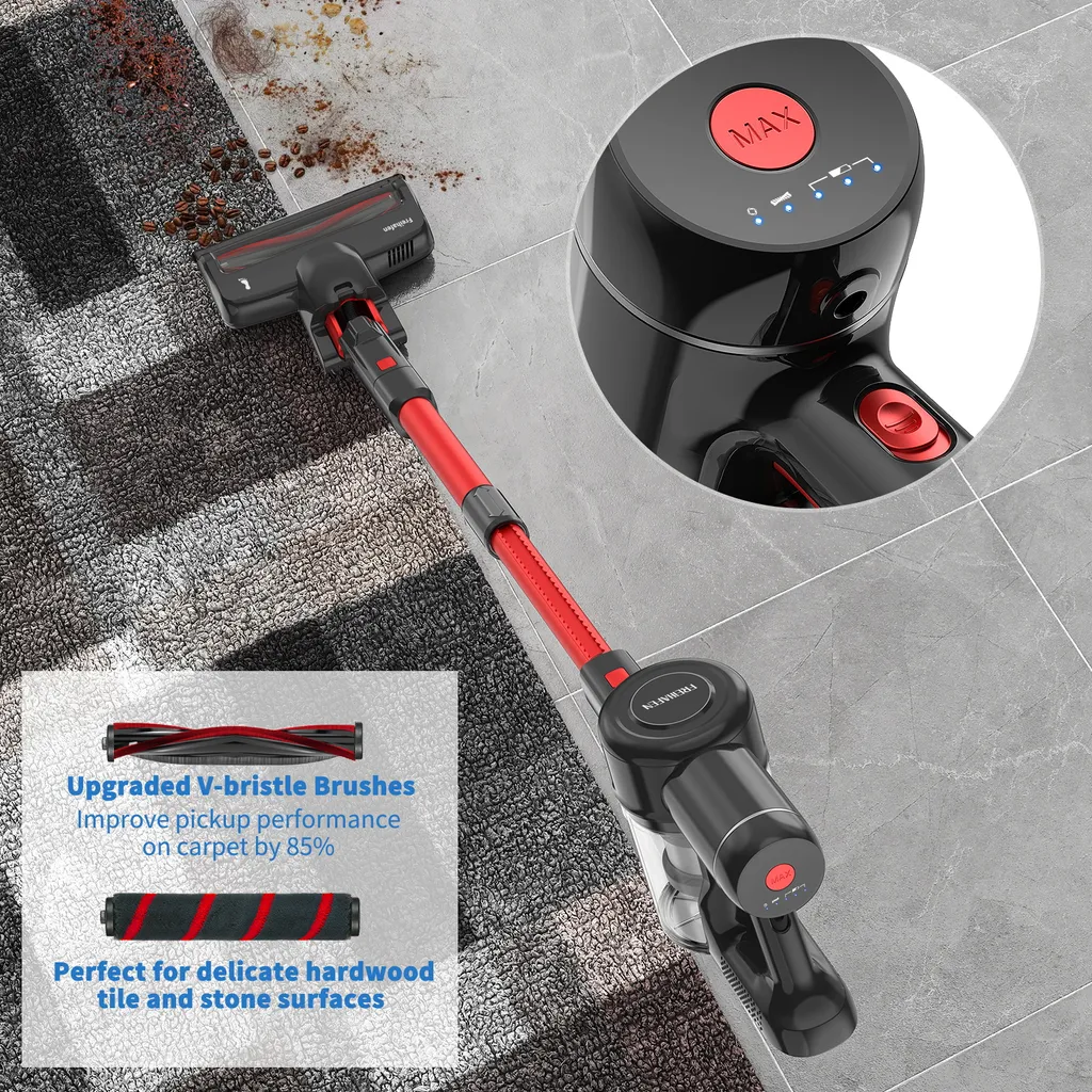 FREIHAFEN 26000Pa 4 In 1 Staubsauger Kabellos Mit Abnehmbarer Akku,Akku Staubsauger,35 Min Laufzeit 6 FREIHAFEN 26000Pa 4 In 1 Staubsauger Kabellos Mit Abnehmbarer Akku,Akku Staubsauger,35 Min Laufzeit – Bild 6