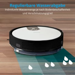 MEDION Saugroboter Mit Wischfunktion Und Zyklon Technologie S20 SW (Alexa App Steuerung, Modell 2021, Extra Flach, Regulierbare Wasserabgabe, Ladestation, Tierhaar Allergiker Optimiert) -Philips Haushaltsgeräte Verkaufsgeschäft b67a50f7ea5b138b82beb63d5b9348c8