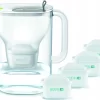 Brita, Filterkanne Style XL 187145 Grau 3,6 L + 4 Kartuschen Maxtra +