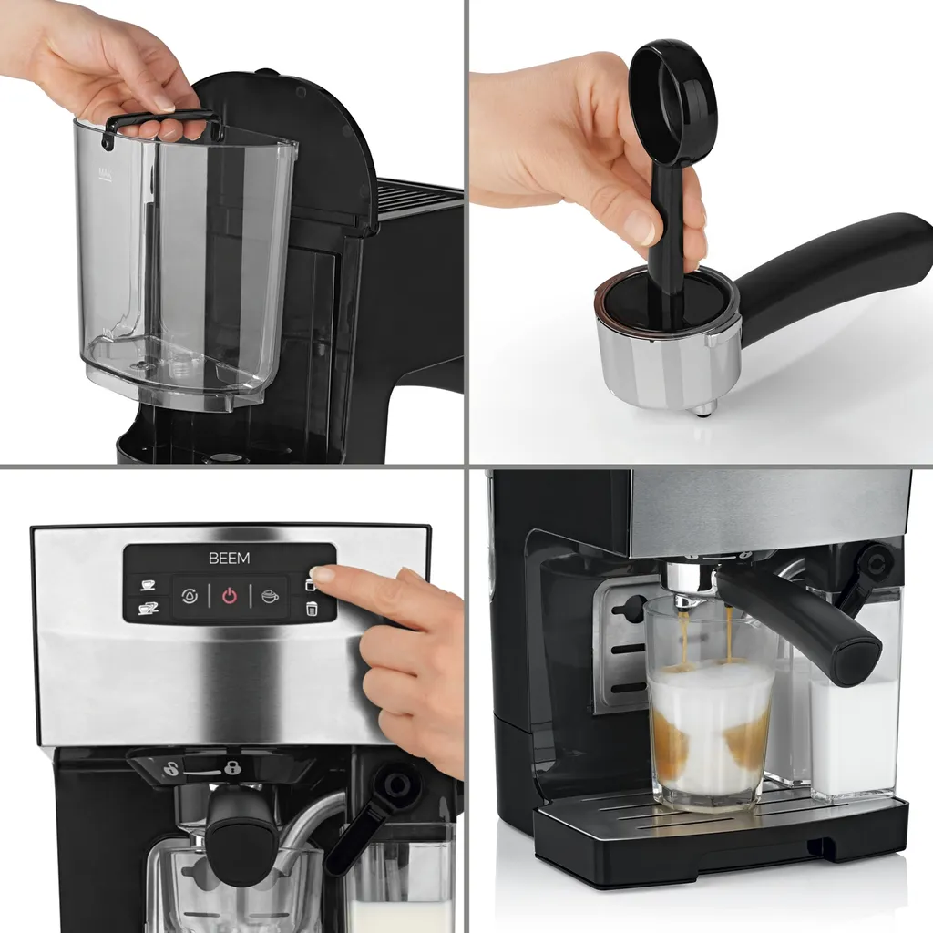Espressomaschine Siebträger Maschine Barista Edelstahl Milchschaumdüse 20 Bar 4 Espressomaschine Siebträger Maschine Barista Edelstahl Milchschaumdüse 20 Bar – Bild 4