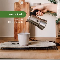 Espressokocher Edelstahl 2 Tassen I Mokkakanne Inkl. Ersatzdichtung I Mokkakocher (100 Ml Füllmenge -Philips Haushaltsgeräte Verkaufsgeschäft c06638cfa2780bc9af51da6d24474740