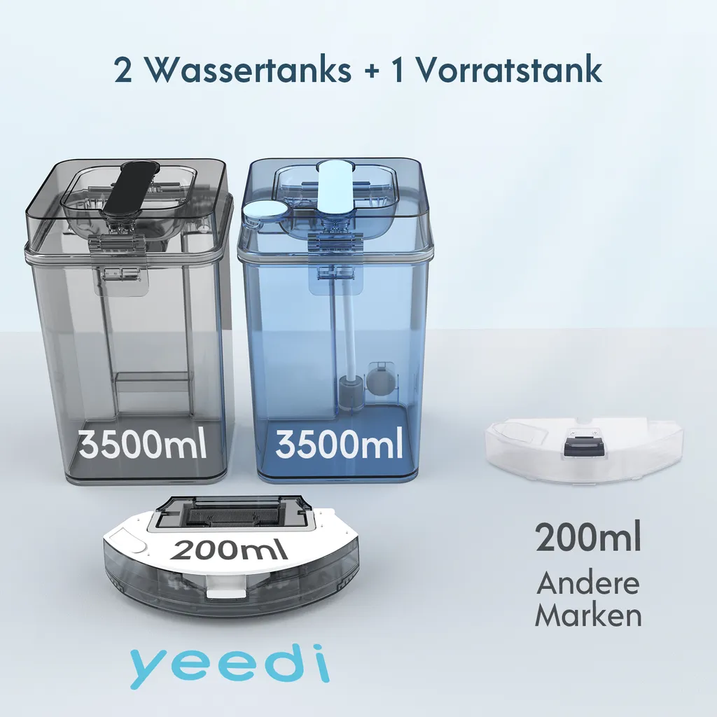 Yeedi Mop Station 2-in-1 Wischroboter, Mopp- Und Saugroboter, Automatisch Waschen Von Mopps, Druckbeaufschlagte Mopps, 2500 Pa, Visuelle Navigation, Teppicherkennung 16 Yeedi Mop Station 2-in-1 Wischroboter, Mopp- Und Saugroboter, Automatisch Waschen Von Mopps, Druckbeaufschlagte Mopps, 2500 Pa, Visuelle Navigation, Teppicherkennung – Bild 16