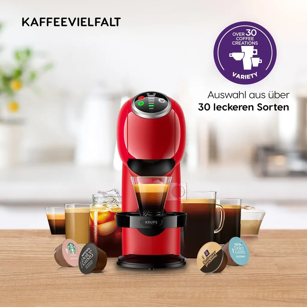 Krups KP340, 0,8 L, Kaffeekapsel, 1500 W, Rot 6 Krups KP340, 0,8 L, Kaffeekapsel, 1500 W, Rot – Bild 6