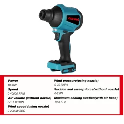 ONEVAN 1000W Kabelloser Staubgebläse Elektrisch Staubtuch Handstaubsauger Luftpumpen Mit 2 Akkus Und 5 Düsen -Philips Haushaltsgeräte Verkaufsgeschäft c90e9183c6be92820705ca63d2cf7a92