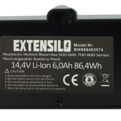 Staubsauger-Akku Für IRobot Roomba 614, 801, 960, Serien 600, 800, 900 - 6000 MAh, 14,4 Volt, Li-Ion -Philips Haushaltsgeräte Verkaufsgeschäft cfcac842b43c5b6b23541dfbf2ab5c1b