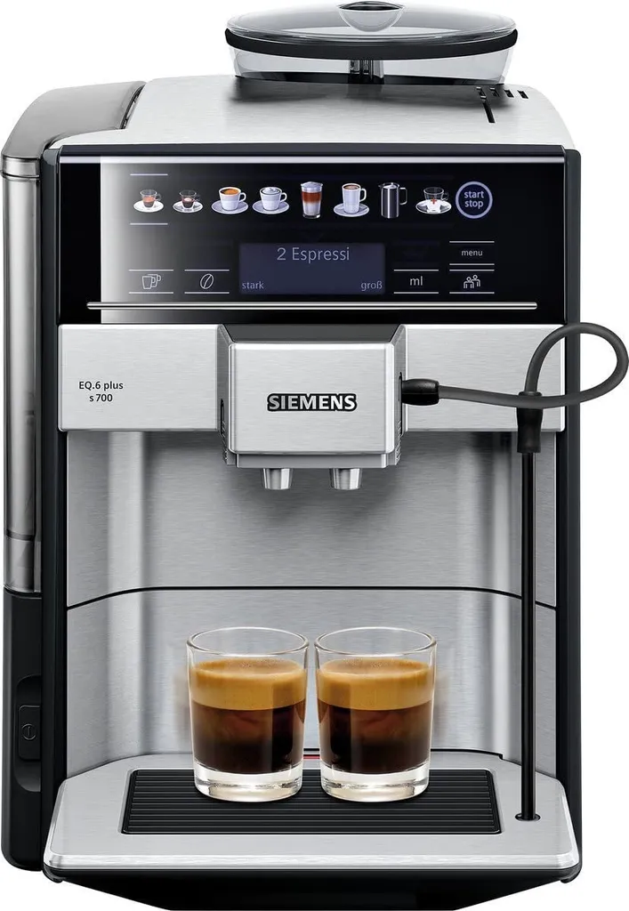 Siemens EQ.6 Plus S700 TE657503DE Kaffeemaschine - Schwarz / Edelstahloptik 4 Siemens EQ.6 Plus S700 TE657503DE Kaffeemaschine - Schwarz / Edelstahloptik – Bild 4