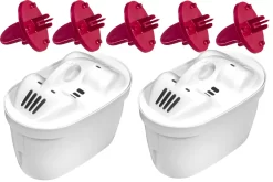 5 Adapter Für Brita PerfectFit Tischwasserfilter Zur Nutzung Von MultiMax+ U. A. Patronen Inklusive 2 MultiMax+-Kartuschen