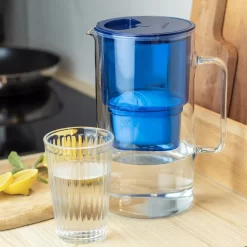 Wessper Wasserfilterkanne Aus Glas 2.5 L Kompatibel Mit Brita-Wasserfilterkartuschen, Inklusive 1 Wasserfilter-Kartusche, Reduziert Kalk Und Chlor, Marineblau -Philips Haushaltsgeräte Verkaufsgeschäft d3315bf5f120f80851398546667384db