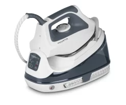 ROWENTA Dampfbügelstation Bügeleisen EASY STEAM Bügelstation 5,3 Bar Weiß Grau