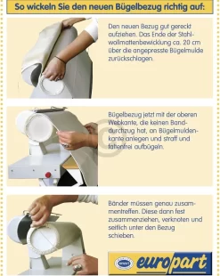 Bügeltuch Universal Bügelautomat 85cm Baumwolle AEG Electrolux 8996470168700 Miele1566620 Bosch Siemens 00450183