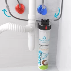 AQUARIUS Pro Life ® - ERSATZKARTUSCHE Für Trinkwasserfilter Für Die Küche - Ultra Feine 0,1 Mikron Porengröße - Innovatives 3-stufiges Filtersystem Inkl. Aktivkohle & Micro-Membran-System - Filtert Bis Zu 11.200 Liter/Jahr I Einbaufilter - Wasserfilter -Philips Haushaltsgeräte Verkaufsgeschäft dc95b18ab14c6c3a95bdd11c8e775323