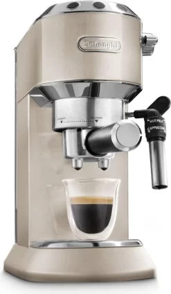 De'Longhi Delonghi Kaffeemaschine Dedica Metallics EC785.BG Pumpendruck 15 Bar, Eingebauter Milchaufschäumer, Manuell, 1300 W, Beige