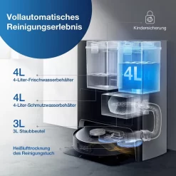Ecovacs Deebot X1 Omni Saugroboter Wischfunktion Kamera 4 Reinigungsstufen 0,4 L -Philips Haushaltsgeräte Verkaufsgeschäft de444f93a783274d294a388a7d2f9a76