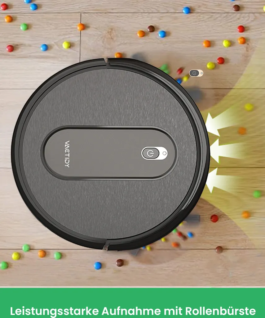 Vactidy Nimbel T6 Saugroboter,Staubsauger Roboter Mit Alexa&Google Assistant&App Steuerung,Roboterstaubsauger Für Teppichen Und Hartböden 4 Vactidy Nimbel T6 Saugroboter,Staubsauger Roboter Mit Alexa&Google Assistant&App Steuerung,Roboterstaubsauger Für Teppichen Und Hartböden – Bild 4
