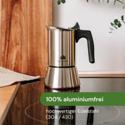 Espressokocher Edelstahl 2 Tassen I Mokkakanne Inkl. Ersatzdichtung I Mokkakocher (100 Ml Füllmenge -Philips Haushaltsgeräte Verkaufsgeschäft e377afb533472fd699c60e61909ed0ee
