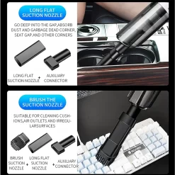 Handheld Vacuum, Car Vacuum Cleaner Cordless 6000PA High Power Small Mini Portable USB Rechargeable Hand Vacuum, For Home, Car, Narrow Spaces ,White -Philips Haushaltsgeräte Verkaufsgeschäft e388ff95caf4c159abfbe1e918870a55